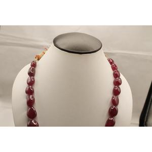 ลูกปัดทับทิมธรรมชาติทรงกลมสีแดง รับรองโดยบุคคลที่สาม สำหรับทำสร้อยคอ - Product Image 2