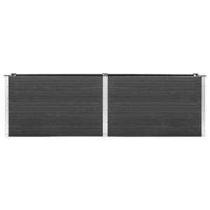 Grand lit de jardin surélevé en composite bois-plastique (WPC) gris, pots et jardinières durables - Product Image 3