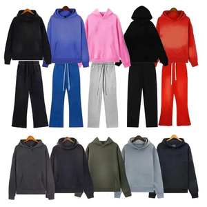 Conjunto de Chándal Oversize Unisex Personalizado OEM con Efecto Desgastado por el Sol y Lavado Ácido, Sudadera con Capucha y Pantalones Acampanados, Estilo Urbano - Product Image 6