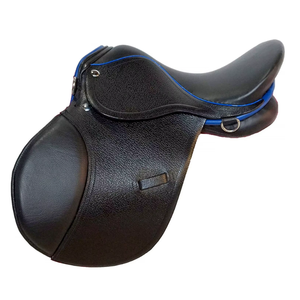 English Jumping Saddle Black Leather Horse Riding Saddle Soft Seat Durable <b>Equestrian</b> Race Saddle Western Style Affordable Tack - Product Image 3