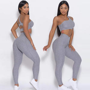En gros : Haut de yoga, Vêtements de sport, Ensembles de fitness pour la gym, Débardeurs de course, Leggings, Leggings à effet froncé, Pantalons à jambes larges, Ensemble de leggings de sport - Product Image 1