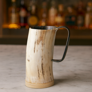 รอยัลช่างฝีมือฮอร์นไวกิ้งทำด้วยมือหรูหราแก้วเบียร์เบียร์เบียร์เบียร์เบียร์เบียร์แก้วดื่มธรรมชาติออกแบบโลโก้ได้ตามต้องการขนาดเป็นของขวัญฮาโลวีน - Product Image 4