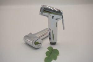 ชุดฉีดชำระโครเมียมนิกเกิล ABS สีเงิน แบบไม่มีตัวเปลี่ยนทิศทางน้ำ พร้อมโลโก้ OEM ตามสั่ง - Product Image 2