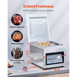 Machine d'emballage sous vide compacte 320W de 1ère génération pour aliments humides, viandes et marinades – Efficace - Product Image 2