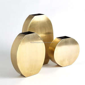 Macetas y macetas de oro antiguo Juego de 3 jarrones de mesa de lujo de primera calidad Maceta y macetas modernas al por mayor - Product Image 2