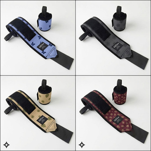 Sangles de poignet pour musculation de qualité supérieure Wolson Industry, en coton robuste, rembourrage en néoprène, fermeture à boucle et crochet, professionnelles - Product Image 4