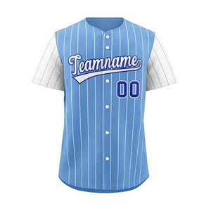 Conjunto de Camiseta y Pantalones Cortos de Béisbol a Rayas Personalizados, Uniforme de Equipo, Ropa Deportiva OEM Antibacteriana - Product Image 1