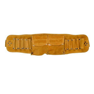Wholesale Custom Professional 100%Heavy Duty <b>Tool</b> <b>Belt</b> With Multiple Pockets Tan Leather And Canvas Construction For Workshop Us - Product Image 2