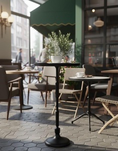 Table de bar contemporaine, profil mince, plateau surélevé, base sur pied solide, design gain de place, idéale pour les intérieurs modernes - Product Image 5