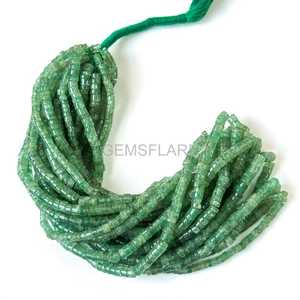 AAA Green Strawberry Quartz Heishi Beads 5MM Smooth Strawberry Quartz Gemstone Beads Strand For Jewelry Making Wholesale Bulk - Product Image 2