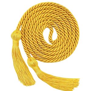 Cordón Trenzado Azul, Amarillo y Blanco con Borlas para Prendas de Vestir, Cordón de 3 Hilos de Estilo Clásico con Precio Económico y Servicio OEM - Product Image 4