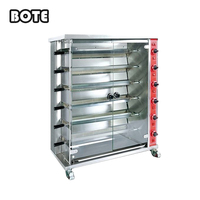 Four à rôtir rotatif à gaz en acier inoxydable pour restaurant commercial, barbecue à haute efficacité, grande capacité