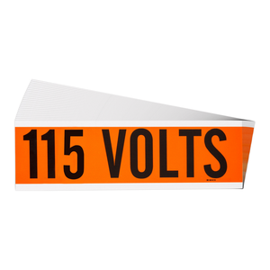 Étiquettes de Conduites et de Tension Brady 115V – Adhésif Durable pour Équipements Électriques Industriels - Product Image 1