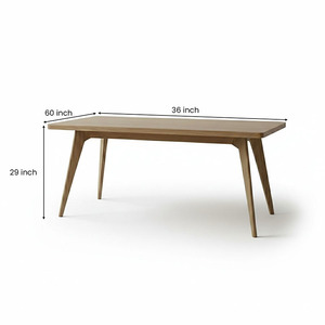Scandinavian Solid Wood Dining Table Set Rectangular Tapered Leg Minimalist Nordic Dining Table and Chairs Modern Fabric Chairs - Product Image 6