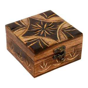 Budget Friendly Wooden Keepsake Box for Jewelry <b>Memories</b> <b>Gifts</b> Small Treasures Elegant Vintage Carved Decoration Aaliyan Impex - Product Image 6