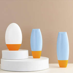 Flacon vide en PE de 40g/60g, pour fond de teint, crème solaire, crème isolante pour les mains de forme ovale, couleur et logo personnalisables - Product Image 4