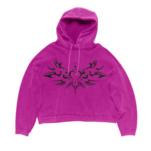 Sweat à capuche unisexe streetwear délavé à l'acide, surdimensionné, personnalisé, imprimé numérique DTF, écologique, teint uni, brodé, tendance, décontracté - Product Image 1