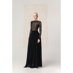 Meilleure chemise pour femme à manches longues, dentelle noire, épaules dénudées, hauts et chemisiers pour femme de WhiteAnt - Product Image 1