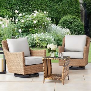 <b>Yellow</b> Gradient Glass Surface <b>Coffee</b> <b>Table</b> with Iron Frame and Rattan Side Elegant Side <b>Table</b> - Product Image 5