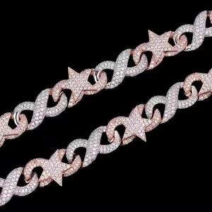 Chaîne cubaine hip-hop en diamant de laboratoire de haute qualité en or jaune 14 carats, colliers de luxe pour hommes, disponible en promotion - Product Image 3