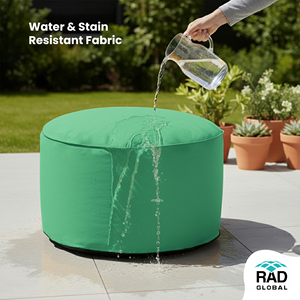 Fundas de Puff Redondas Modernas y Móviles para Exteriores con Diseño Circular - para Balcones, Patios y Terrazas de Piscina - Product Image 2