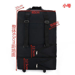 Expandable Travel Duffle Bag With <b>Wheels</b> Large Capacity Foldable Luggage Bag Multi Layer Rolling Travel <b>Suitcase</b> - Product Image 3