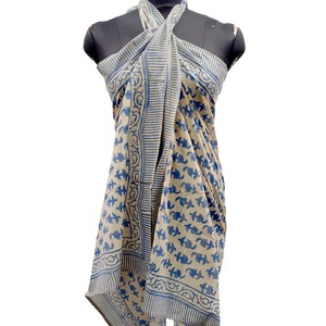 Sarongs de plage en coton doux et soyeux de haute qualité, personnalisés, avec motif floral, pour l'été - Product Image 3