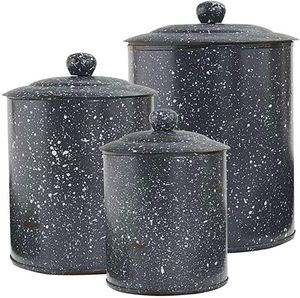 Metal Kitchen Storage <b>Canister</b> with Lid Bread Bin <b>Tea</b> Coffee Sugar Jar for Modern Kitchen - Product Image 2