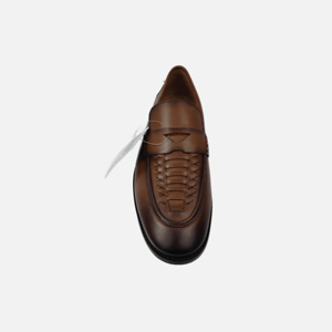 Men's Formal Slip on Shoe Waxy Upper Handmade Outsole Closed <b>Toe</b> Anti-Slippery Office Career Air Cushion EVA Midsole - Product Image 3