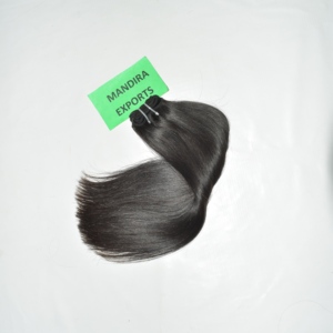 Extensions de cheveux naturels indiens pas chers, lisses et soyeux, avec cuticules alignées, noirs, coupés à plat, cheveux humains bruts Remy - Product Image 6