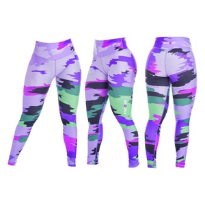Leggings de yoga sans couture taille haute rose, couleur unie, en Spandex et Polyester, avec taille élastique - Product Image 4