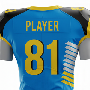 Conjunto de Uniforme de Fútbol Americano Personalizado 2026 |   Camiseta Deportiva Unisex de Manga Corta |   Logotipo personalizado transpirable con nombre del equipo en color |   OEM - Product Image 1