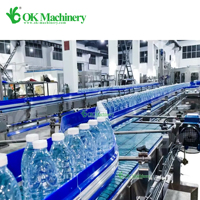 Machine de remplissage automatique d'eau minérale / Ligne de remplissage de bouteilles / Machine de remplissage de bouteilles 3 en 1