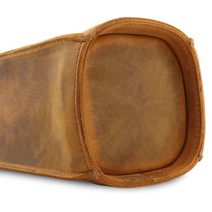 Porte-bouteille de vin en cuir, porte-bouteille unique avec poignée en métal, design gaufré, 140g, couleur marron, étui de voyage portable - Product Image 4