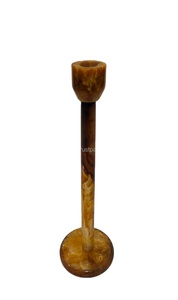 Porte-bougie en résine fait main, style rustique moderne, support à bougie décoratif, centre de table, décoration d'intérieur, lot de 2 pièces - Product Image 3