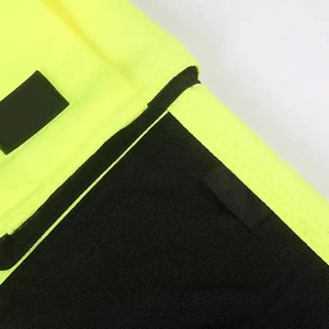 Pantalon de travail cargo haute visibilité en polyester respirant jaune et noir réfléchissant, multipoches, pour hommes - Product Image 6