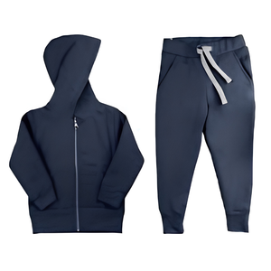 Cotton Sweat Suit Sweatsuit Solid Winter Front Fleece French Terry Full <b>Zip</b> Half <b>Zip</b> <b>Hooded</b> No Hood Pullover - Product Image 3