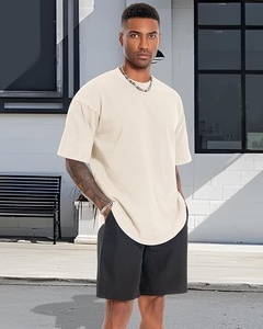 T-shirt homme premium, coupe oversize, épaules tombantes, pour un usage quotidien, t-shirt oversize tendance. - Product Image 2