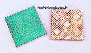 Sous-verres en bois et résine faits à la main, résistants à la chaleur, en époxy, carrés, motif océan, sous-verres en bois et résine, sous-verres personnalisés, vente en gros - Product Image 3