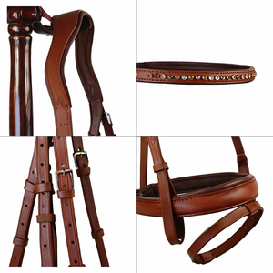 JOYA - Arreos Ecuestres, Equipo de Equitación, Brida de Cuero de Alta Calidad, Ajustable, de Lujo, Premium, 1 Pieza - Product Image 2