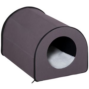 Cuccia Riscaldata Portatile per Gatti da Esterno, Marrone, Rialzata, Impermeabile, Isolante, Sicura, per Mantenere l'Animale Caldo e Asciutto - Product Image 1
