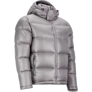 Custom <b>Men</b> Premium Silver Grey Puffer <b>Jacket</b> Removable Hood Winter Thermal Down Coat Custom Logo Luxury Outerwear - Product Image 3