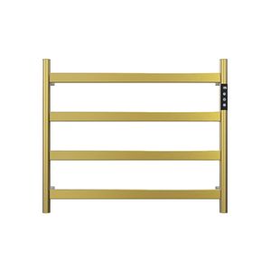 Portasciugamani Doppio Moderno 22,5 X 18,7 X 3,6 Pollici in Ottone e Ferro Pieghevole, Organizzatore per Bagno, Casa, Hotel, Cucina, Ufficio - Product Image 1