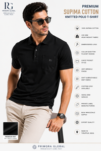 Polo en coton Supima tricoté 220 GSM, tissu Airtex sur le devant, coupe classique, respirant, séchage rapide, fournisseur de vêtements de qualité. - Product Image 4