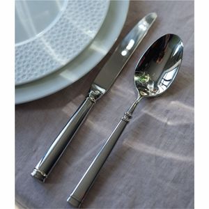 Ensemble de couverts de luxe en acier inoxydable 18/10, argent et or, deux tons, finition miroir, vaisselle pour restaurant et hôtel - Product Image 6