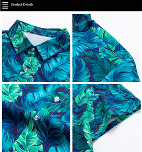 Nuova Collezione Camicia da Spiaggia da Uomo Casual alla Moda con Stampa Hawaiana in Sublimazione, Anti-Piega, Colletto Rovesciato, Manica Corta - Product Image 6