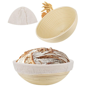Customized Shape Color Eco-Friendly Bamboo Natural Banneton Bread Proofing Basket Flexible Cotton Liner with Low MOQ - Product Image 5