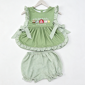 Collection pour filles : avec de jolies broderies sur le thème de la ferme. Conçu au Vietnam ; des designs personnalisés disponibles. - Product Image 1