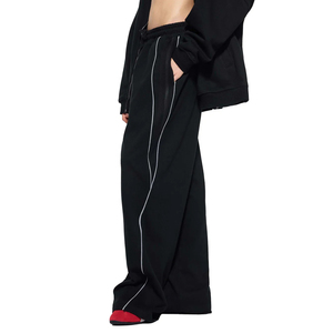 Pantalones Casuales de Mujer con Rayas Reflectantes, Pantalones Vintage de Tela Gruesa, Pantalones American Sorites Streetwear con Logotipo Personalizado, Pantalones Universitarios - Product Image 5