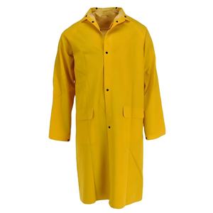 เสื้อกันฝนกันน้ำกันลมแบบกลับด้านได้ สำหรับฤดูใบไม้ร่วง/ฤดูหนาว สีเขียว ผลิตจากโพลีเอสเตอร์เคลือบ PVC พร้อมซิปด้านหน้าและกระดุม - Product Image 1